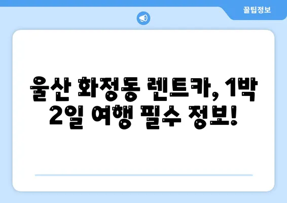 울산시 동구 화정동 렌트카 가격비교 | 리스 | 장기대여 | 1일비용 | 비용 | 소카 | 중고 | 신차 | 1박2일 2024후기