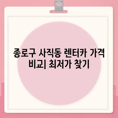 서울시 종로구 사직동 렌트카 가격비교 | 리스 | 장기대여 | 1일비용 | 비용 | 소카 | 중고 | 신차 | 1박2일 2024후기