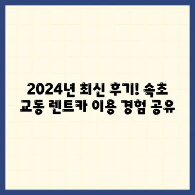 강원도 속초시 교동 렌트카 가격비교 | 리스 | 장기대여 | 1일비용 | 비용 | 소카 | 중고 | 신차 | 1박2일 2024후기