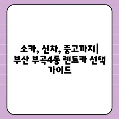 부산시 금정구 부곡4동 렌트카 가격비교 | 리스 | 장기대여 | 1일비용 | 비용 | 소카 | 중고 | 신차 | 1박2일 2024후기