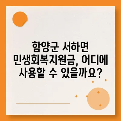 경상남도 함양군 서하면 민생회복지원금 | 신청 | 신청방법 | 대상 | 지급일 | 사용처 | 전국민 | 이재명 | 2024