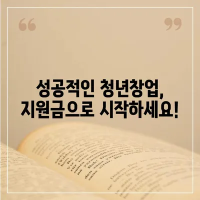 청년창업 지원금, 지금 바로 신청하세요! | 2023년 최신 정보, 신청 자격, 지원 방법, 성공 사례