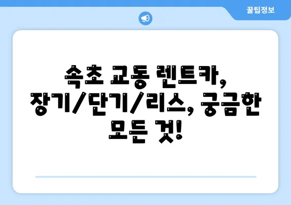 강원도 속초시 교동 렌트카 가격비교 | 리스 | 장기대여 | 1일비용 | 비용 | 소카 | 중고 | 신차 | 1박2일 2024후기