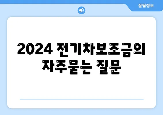 2024 전기차보조금