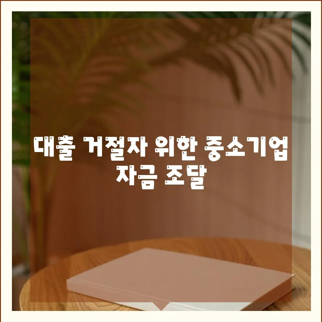 대출 거절자 위한 중소기업 자금 조달