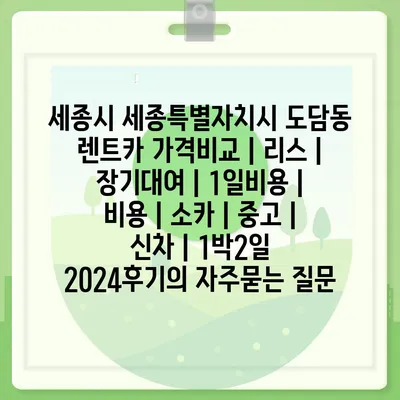 세종시 세종특별자치시 도담동 렌트카 가격비교 | 리스 | 장기대여 | 1일비용 | 비용 | 소카 | 중고 | 신차 | 1박2일 2024후기