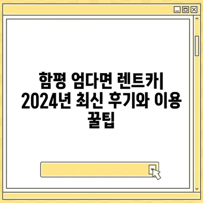 전라남도 함평군 엄다면 렌트카 가격비교 | 리스 | 장기대여 | 1일비용 | 비용 | 소카 | 중고 | 신차 | 1박2일 2024후기