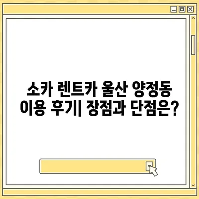 울산시 북구 양정동 렌트카 가격비교 | 리스 | 장기대여 | 1일비용 | 비용 | 소카 | 중고 | 신차 | 1박2일 2024후기