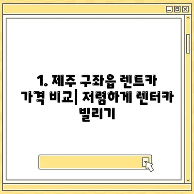 제주도 제주시 구좌읍 렌트카 가격비교 | 리스 | 장기대여 | 1일비용 | 비용 | 소카 | 중고 | 신차 | 1박2일 2024후기