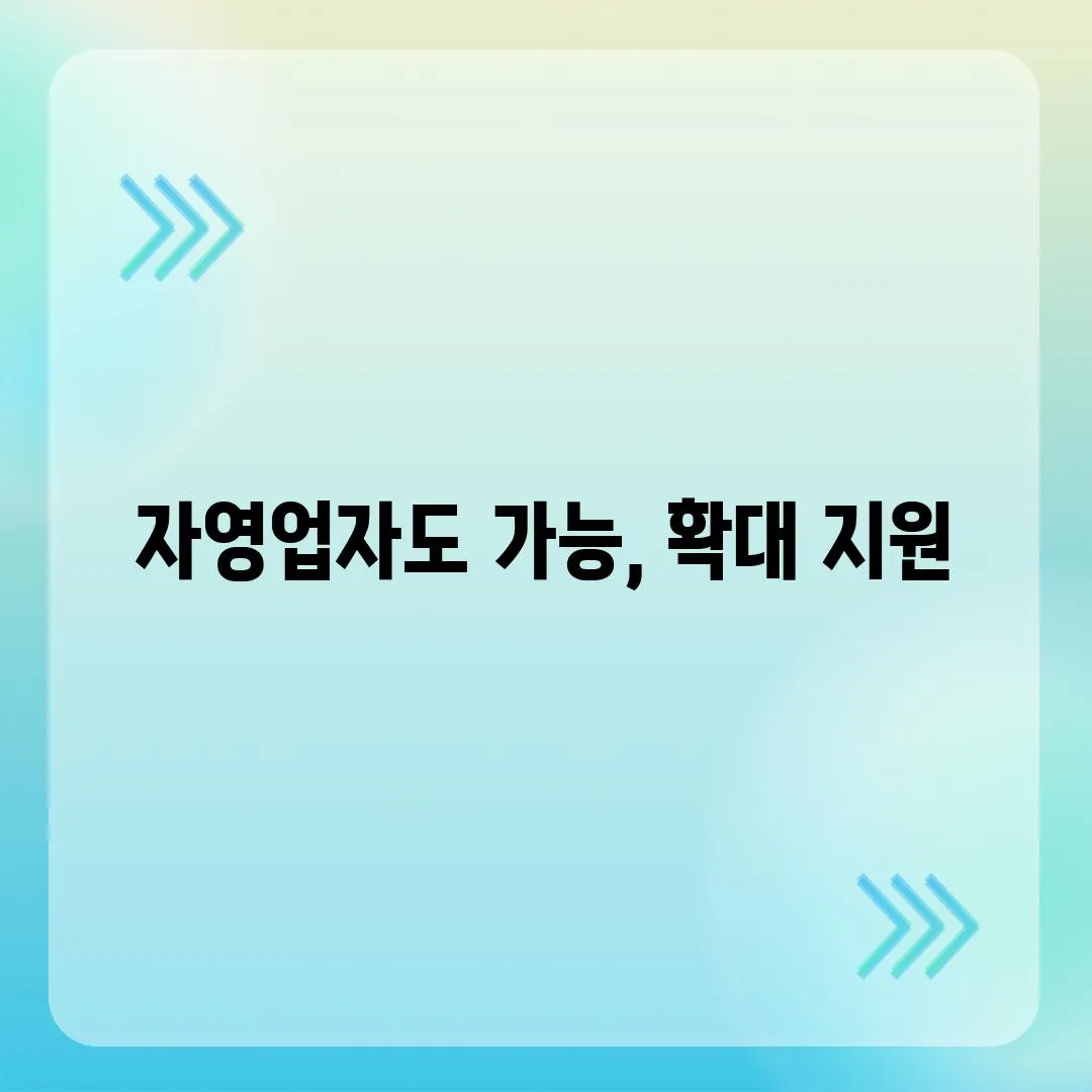 자영업자도 가능, 확대 지원