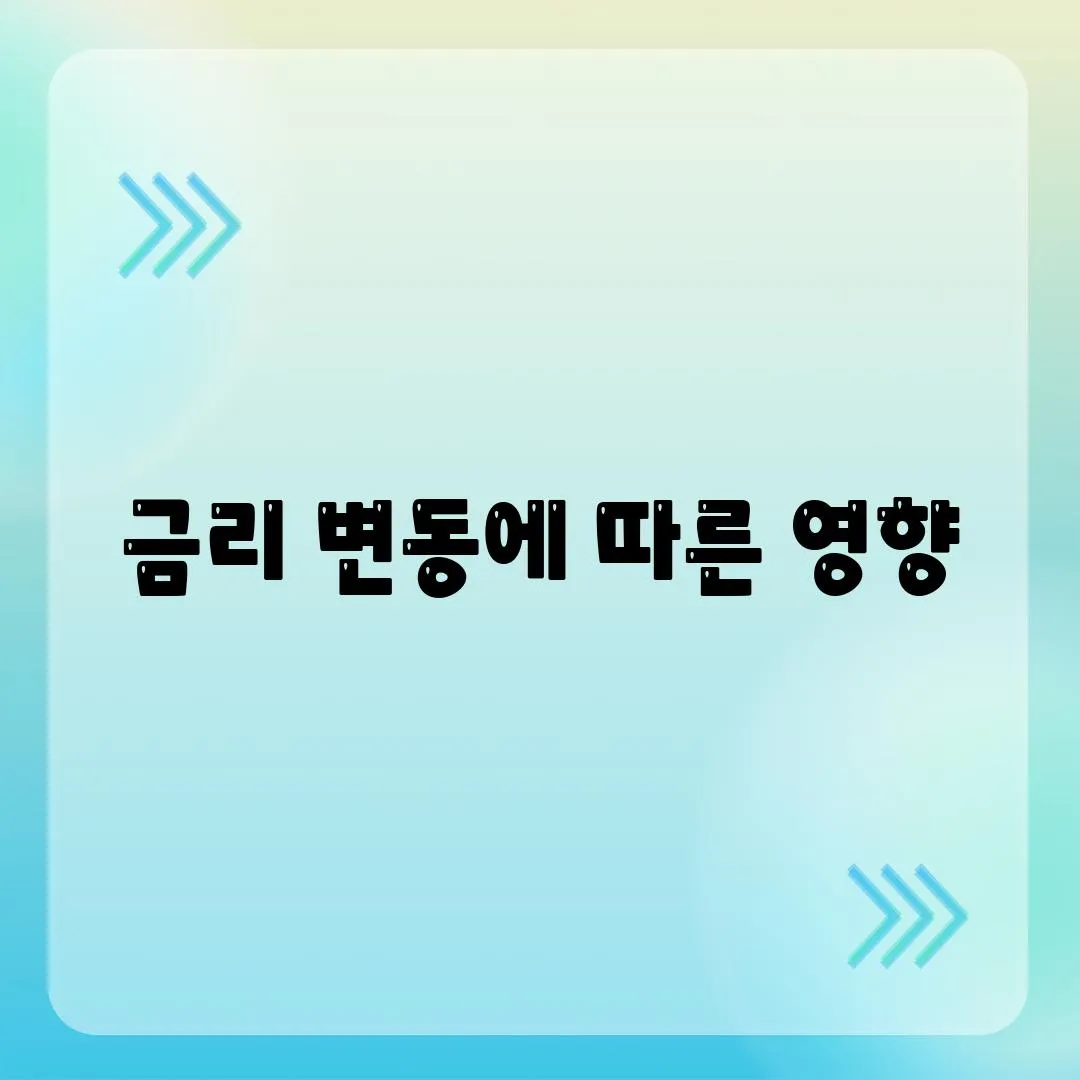 금리 변동에 따른 영향