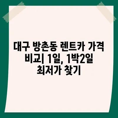 대구시 동구 방촌동 렌트카 가격비교 | 리스 | 장기대여 | 1일비용 | 비용 | 소카 | 중고 | 신차 | 1박2일 2024후기