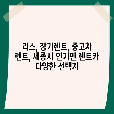 세종시 세종특별자치시 연기면 렌트카 가격비교 | 리스 | 장기대여 | 1일비용 | 비용 | 소카 | 중고 | 신차 | 1박2일 2024후기