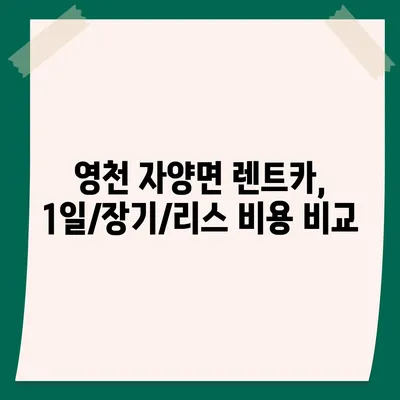 경상북도 영천시 자양면 렌트카 가격비교 | 리스 | 장기대여 | 1일비용 | 비용 | 소카 | 중고 | 신차 | 1박2일 2024후기