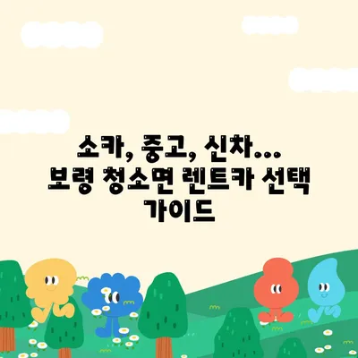 충청남도 보령시 청소면 렌트카 가격비교 | 리스 | 장기대여 | 1일비용 | 비용 | 소카 | 중고 | 신차 | 1박2일 2024후기