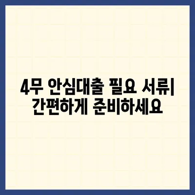 4무 안심대출 신청 가이드| 조건, 필요 서류, 신청 방법 총정리 | 무서류, 무방문, 무담보, 무보증, 대출 정보