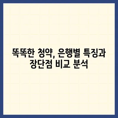 내 집 마련의 첫걸음! 은행별 청약통장 비교 가이드 | 청약, 주택청약, 청약저축, 청약예금, 청약부금, 청약종합저축