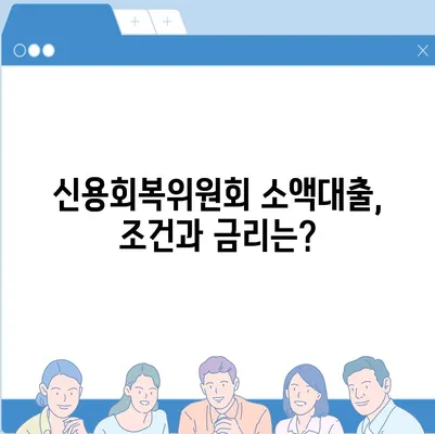 신용회복위원회 소액대출, 나에게 맞는 대출 찾기 | 신용회복, 소액대출, 조건, 금리, 신청 방법