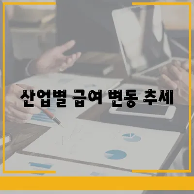 산업별 급여 변동 추세