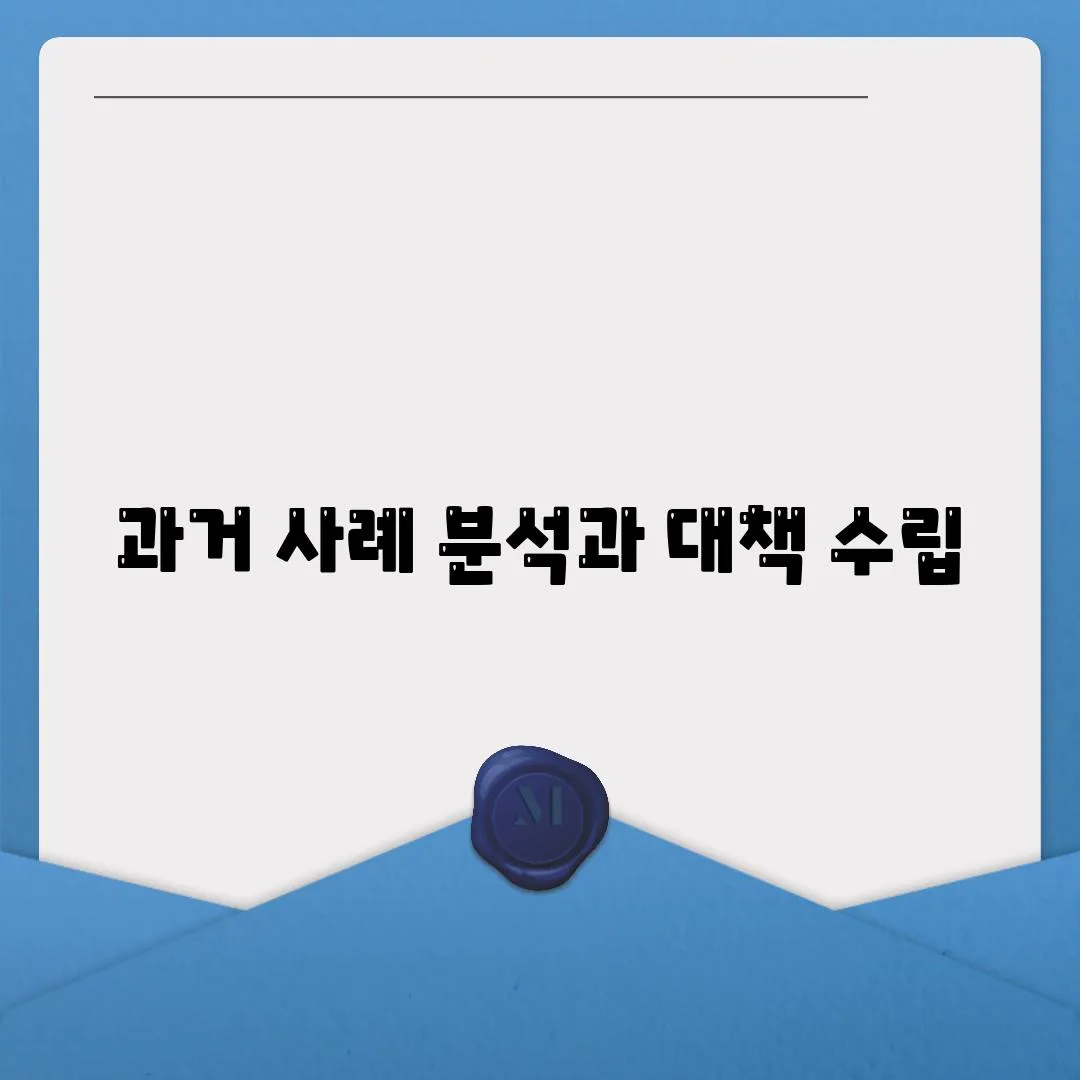 과거 사례 분석과 대책 수립