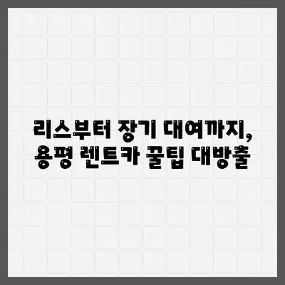 강원도 평창군 용평면 렌트카 가격비교 | 리스 | 장기대여 | 1일비용 | 비용 | 소카 | 중고 | 신차 | 1박2일 2024후기