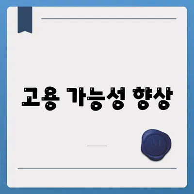 고용 가능성 향상