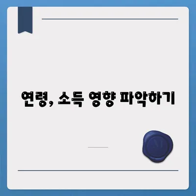 연령, 소득 영향 파악하기