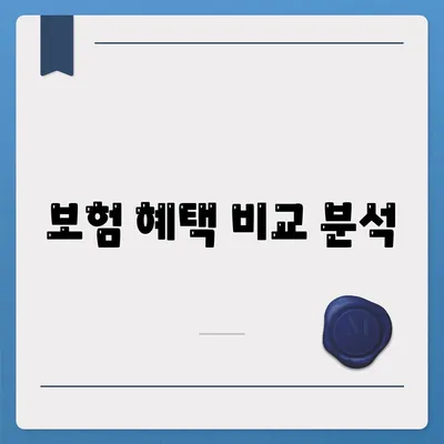 보험 혜택 비교 분석