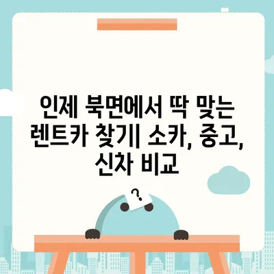 강원도 인제군 북면 렌트카 가격비교 | 리스 | 장기대여 | 1일비용 | 비용 | 소카 | 중고 | 신차 | 1박2일 2024후기