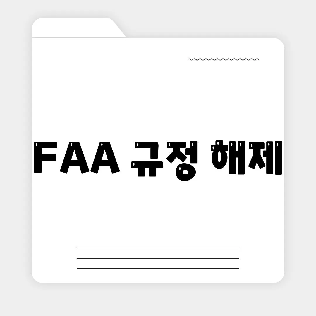 FAA 규정 해제