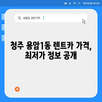 충청북도 청주시 상당구 용암1동 렌트카 가격비교 | 리스 | 장기대여 | 1일비용 | 비용 | 소카 | 중고 | 신차 | 1박2일 2024후기