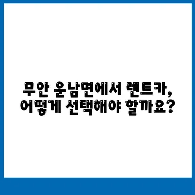 전라남도 무안군 운남면 렌트카 가격비교 | 리스 | 장기대여 | 1일비용 | 비용 | 소카 | 중고 | 신차 | 1박2일 2024후기