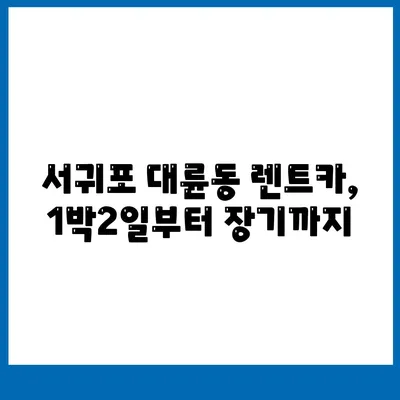 제주도 서귀포시 대륜동 렌트카 가격비교 | 리스 | 장기대여 | 1일비용 | 비용 | 소카 | 중고 | 신차 | 1박2일 2024후기