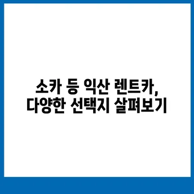 전라북도 익산시 송학동 렌트카 가격비교 | 리스 | 장기대여 | 1일비용 | 비용 | 소카 | 중고 | 신차 | 1박2일 2024후기