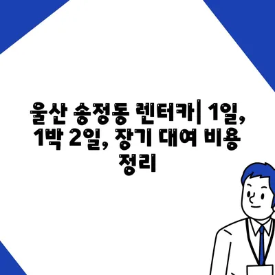 울산시 북구 송정동 렌트카 가격비교 | 리스 | 장기대여 | 1일비용 | 비용 | 소카 | 중고 | 신차 | 1박2일 2024후기