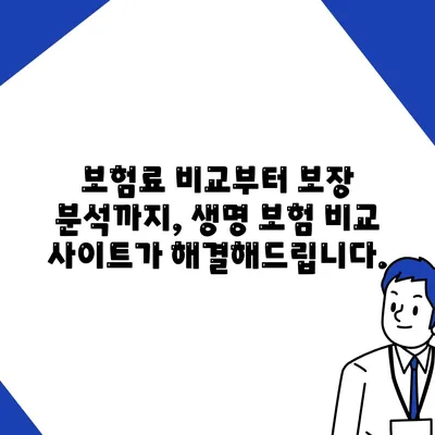 생명 보험 비교 사이트