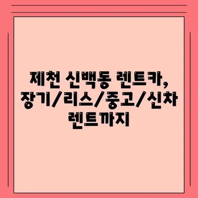 충청북도 제천시 신백동 렌트카 가격비교 | 리스 | 장기대여 | 1일비용 | 비용 | 소카 | 중고 | 신차 | 1박2일 2024후기