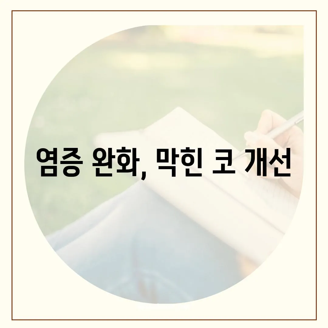 염증 완화, 막힌 코 개선