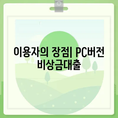 카카오뱅크 pc버전 비상금대출 pc버전 조건