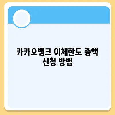 카카오뱅크 이체한도 증액