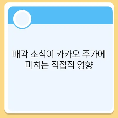 카카오계열사 매각 소식이 카카오 주가에 미치는 영향