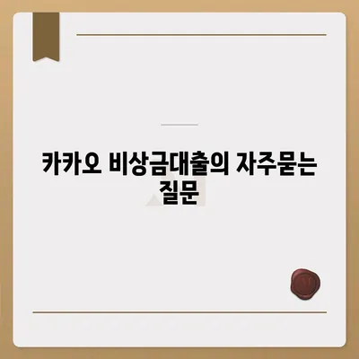 카카오 비상금대출