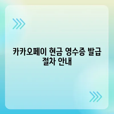 카카오페이 현금 영수증 발급, 등록, 수정 방법 확인하기