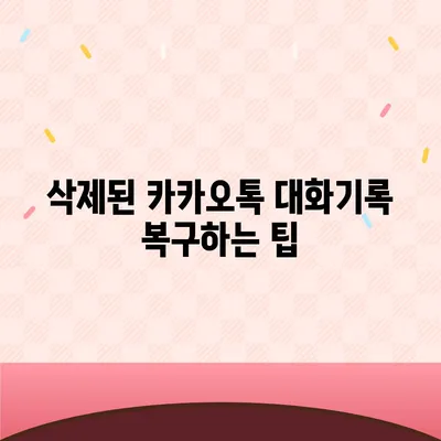 카카오톡 대화기록