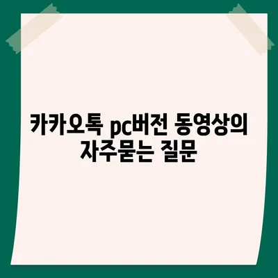 카카오톡 pc버전 동영상