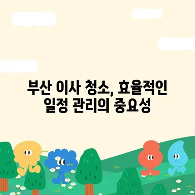 부산 이사 청소의 최선의 노력