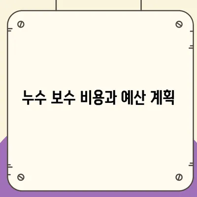 빌라 누수 책임 구분 | 원인 조사부터 해결책까지