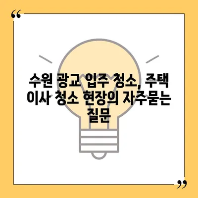 수원 광교 입주 청소, 주택 이사 청소 현장