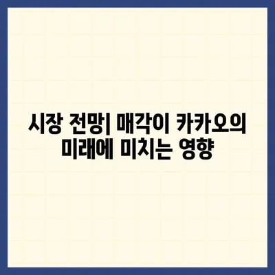 카카오계열사 매각 소식이 카카오 주가에 미치는 영향