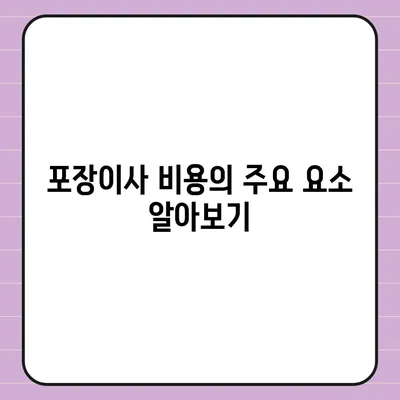 포장이사 비용 | 아파트 원룸 가격 조사